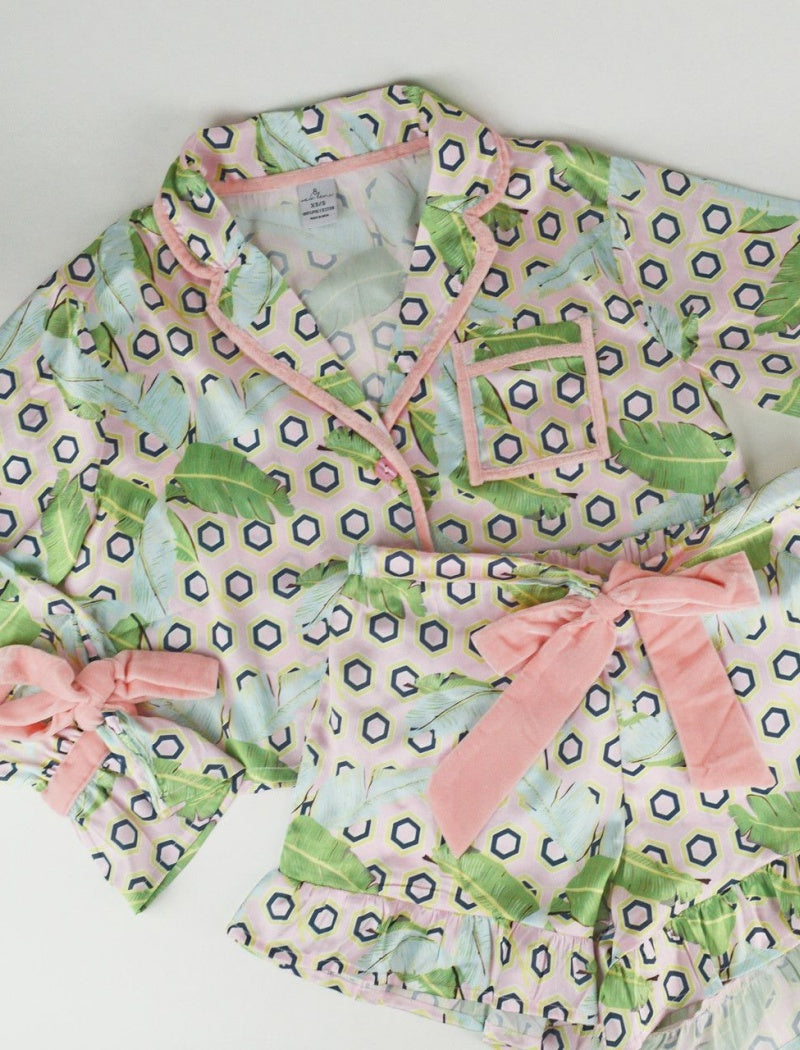 Champagne Bottle Print Pajama Set