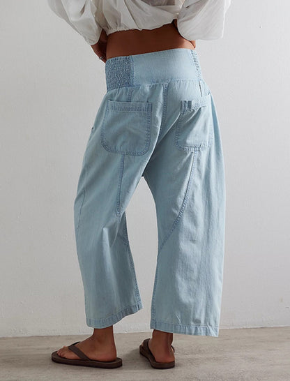 Relaxed Fit Cropped Harem Pants