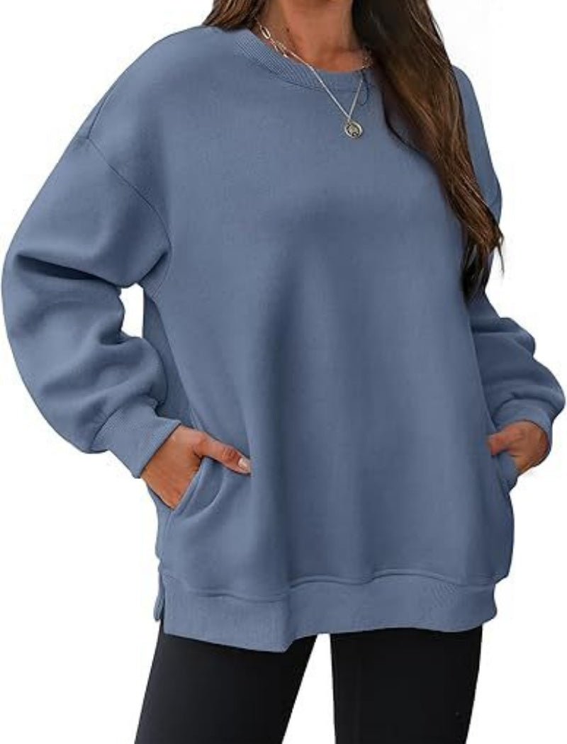 Oversized Long Sleeve Top with Pockets