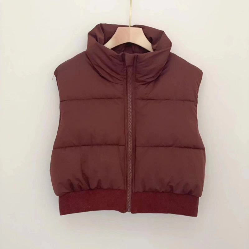 Cropped Puffer Vest