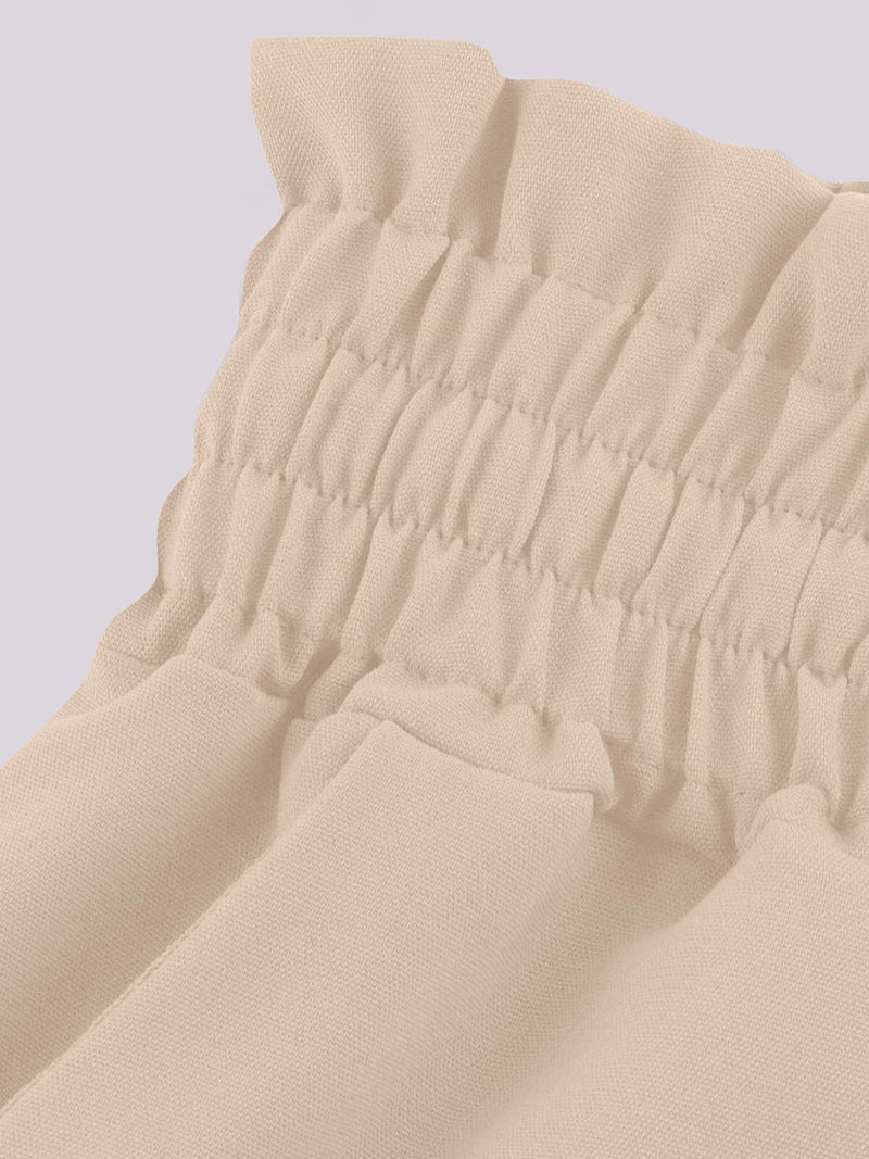 Drawstring Wide-Leg Pants