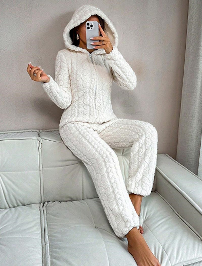 Hooded One-Piece Quilted Jumpsuit