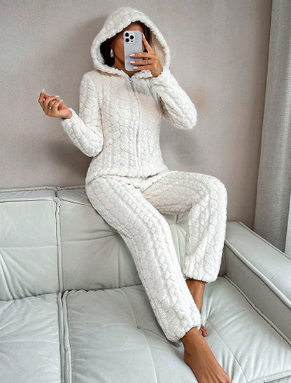 Hooded One-Piece Quilted Jumpsuit