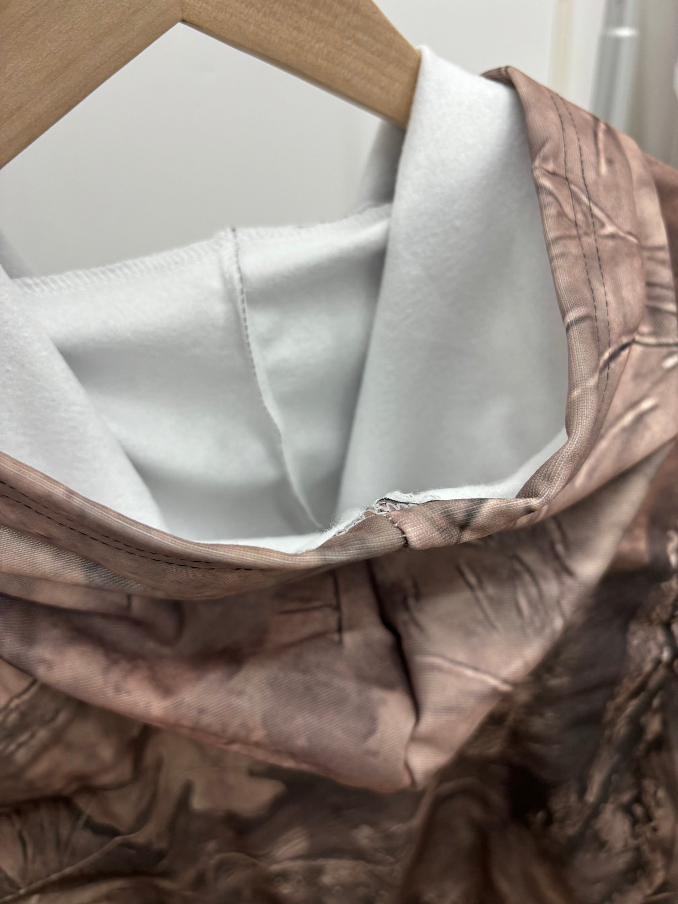 Oversized Camo Print Hoodie