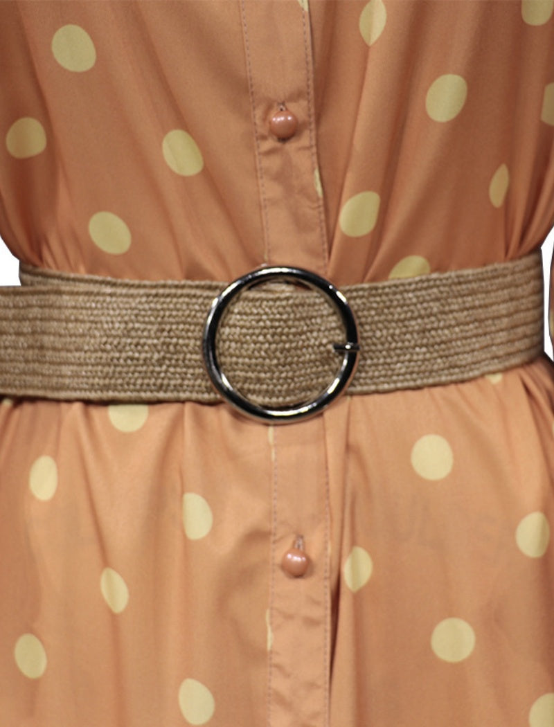 Belted Maxi Shirt Dress