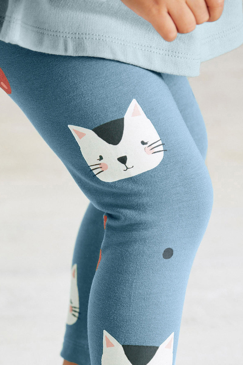 Kitty Face Top and Leggings Set (Kids)