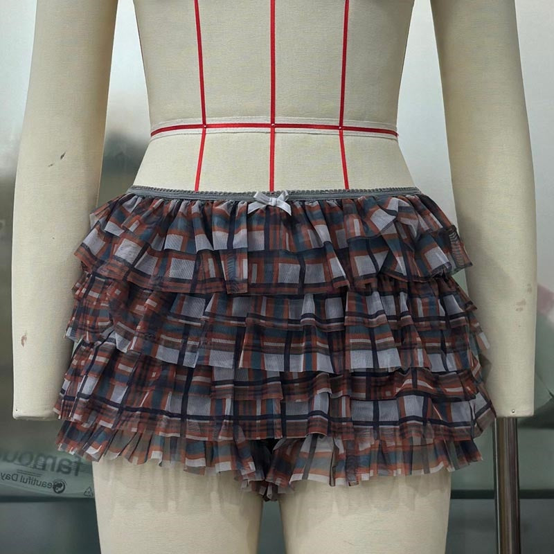 Layered Ruffle Lace Shorts