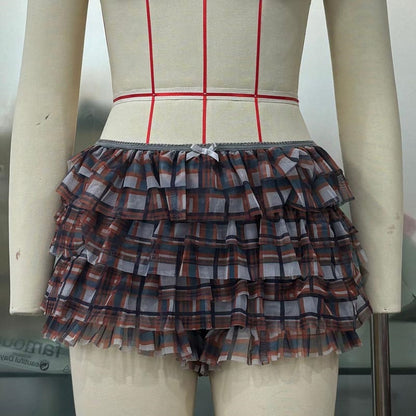 Layered Ruffle Lace Shorts
