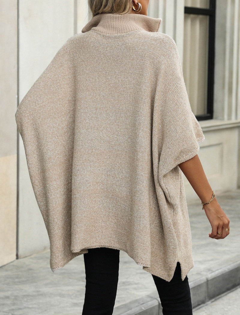 Oversized Zip-Up Lapel Pullover