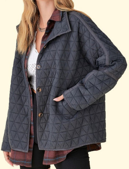 Oversized Lapel Botton-Up Coat