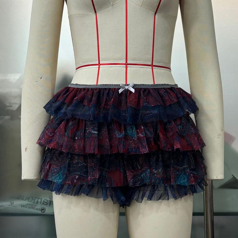 Layered Ruffle Lace Shorts