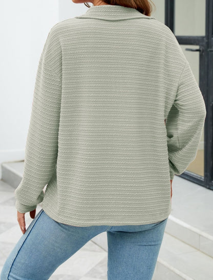 Half-Zip Pullover with Adjustable Hem