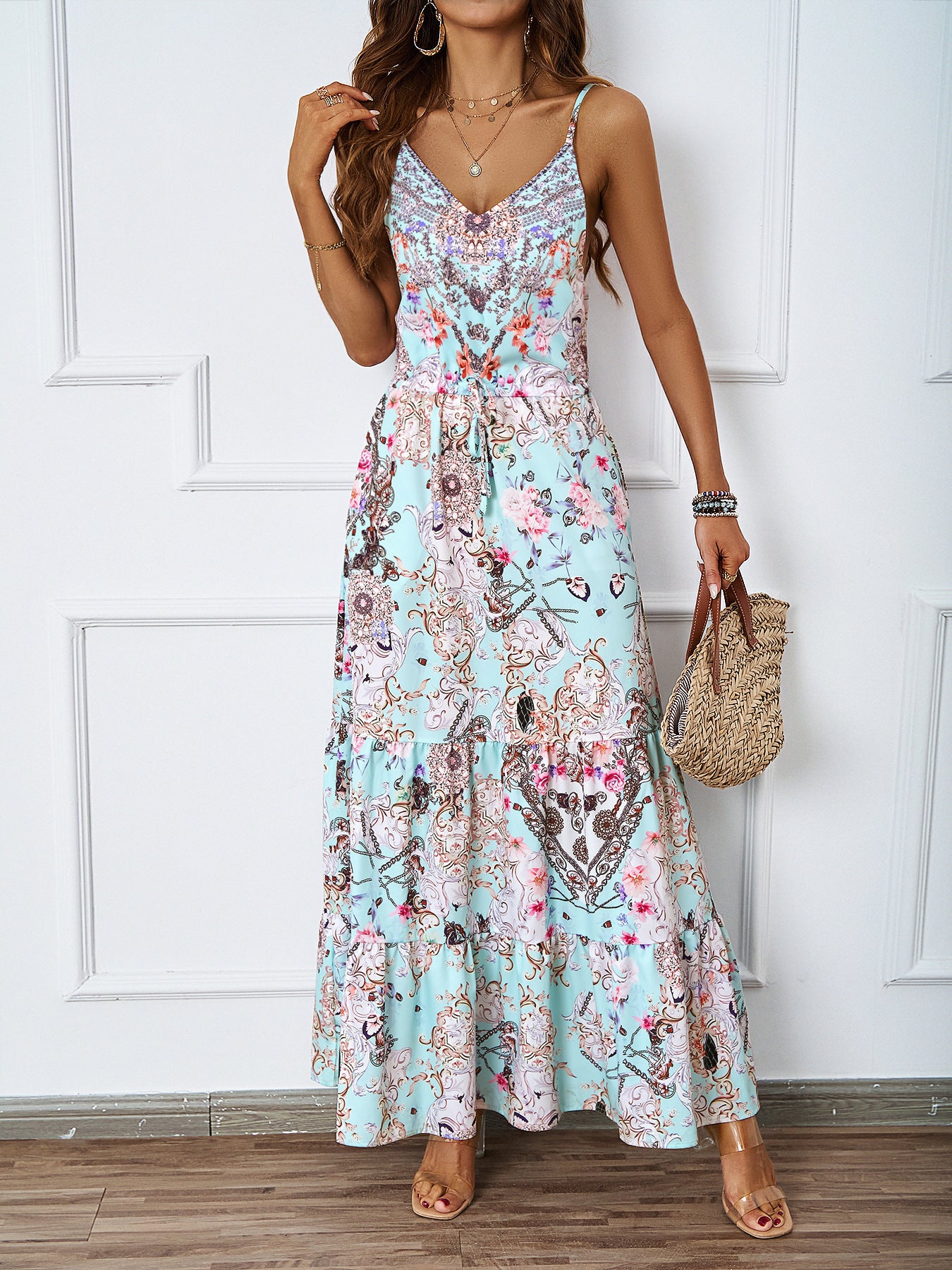 DVL407017D Bohemian Maxi Cami Dress