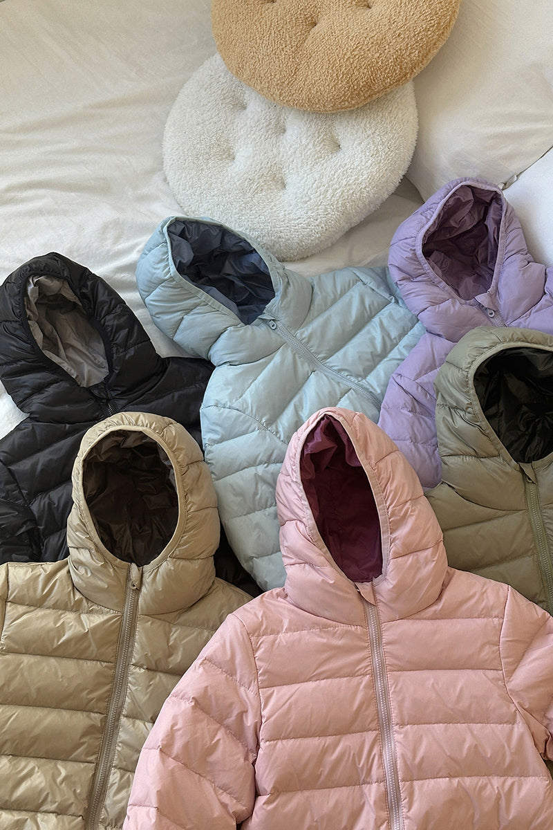 Solid Quilted Puffer Jacket (Kids)