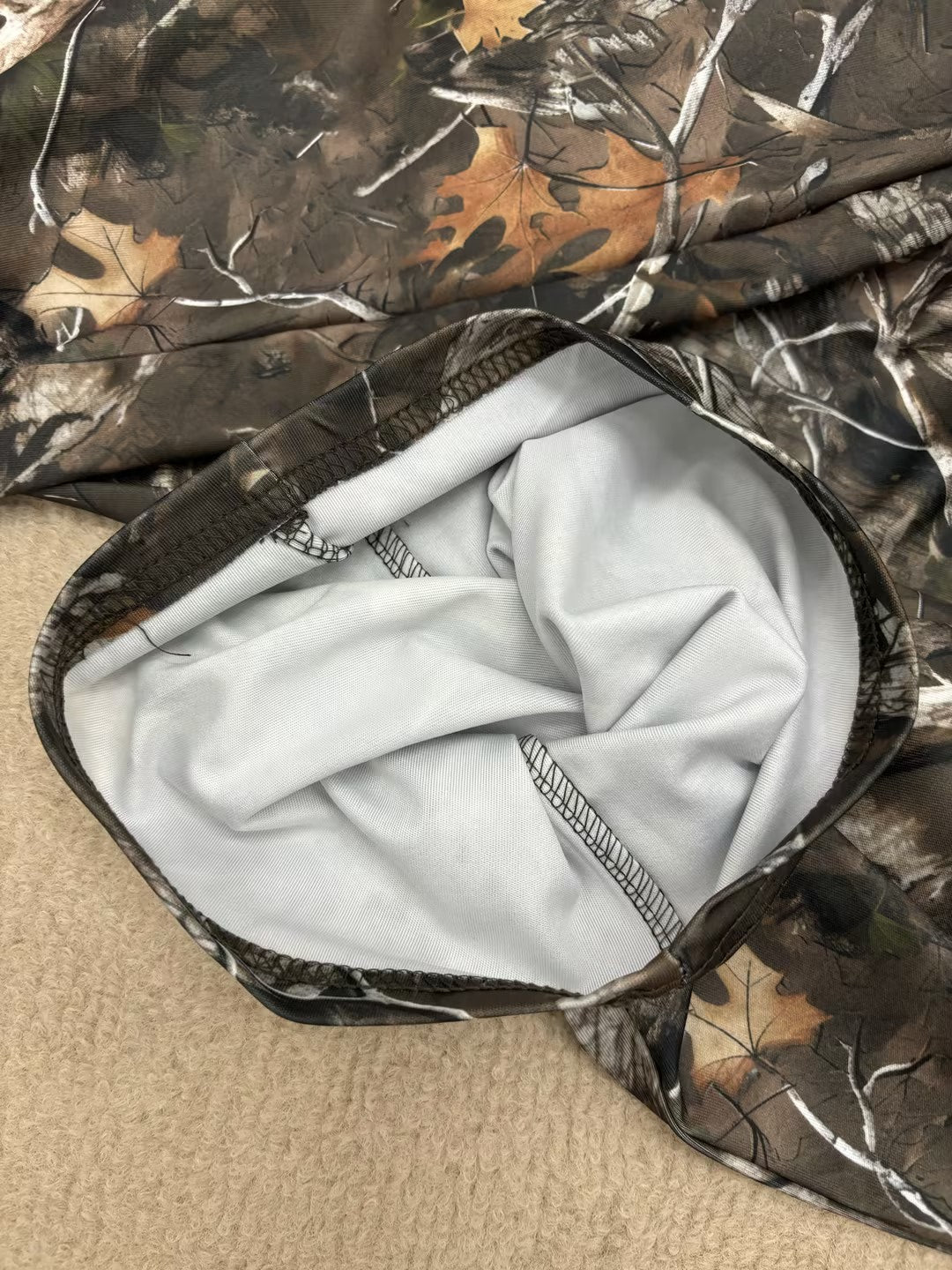 Wide-Leg Camo Printed Drawstring Pants