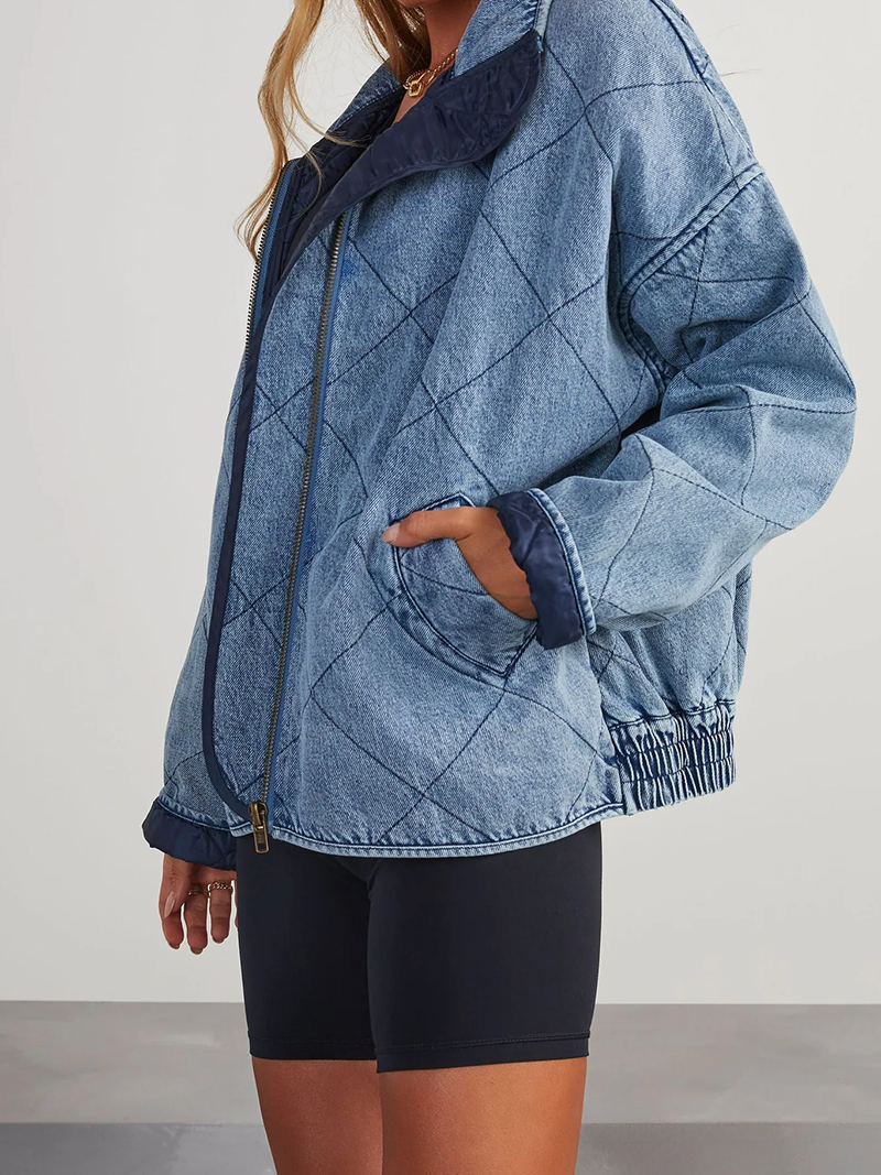 Quilted Denim Jacket