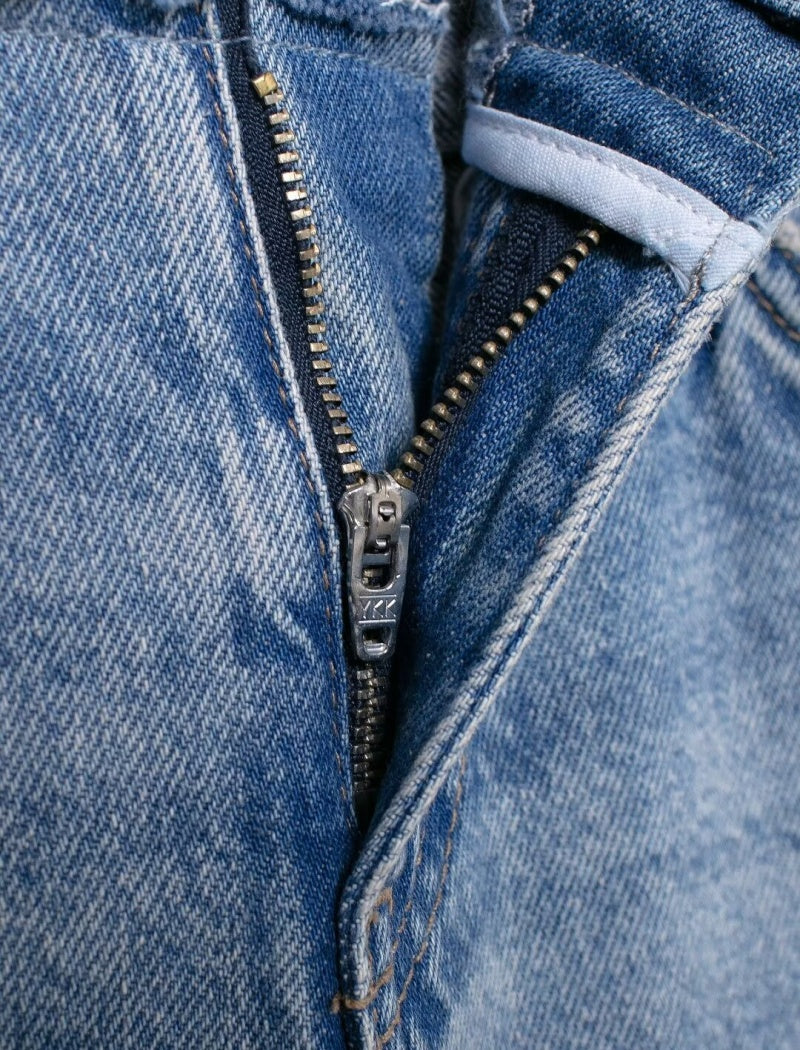 High-Waisted Straight-Leg Jeans