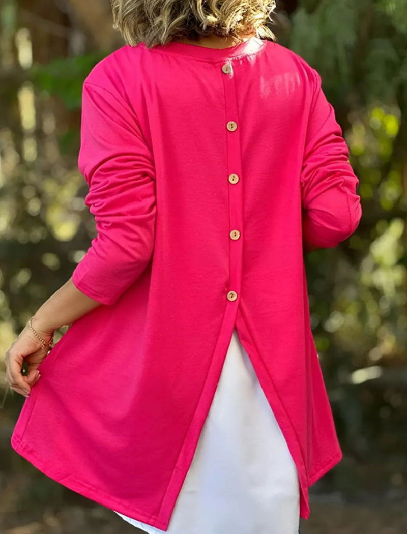 Layered Back Button-Down Top