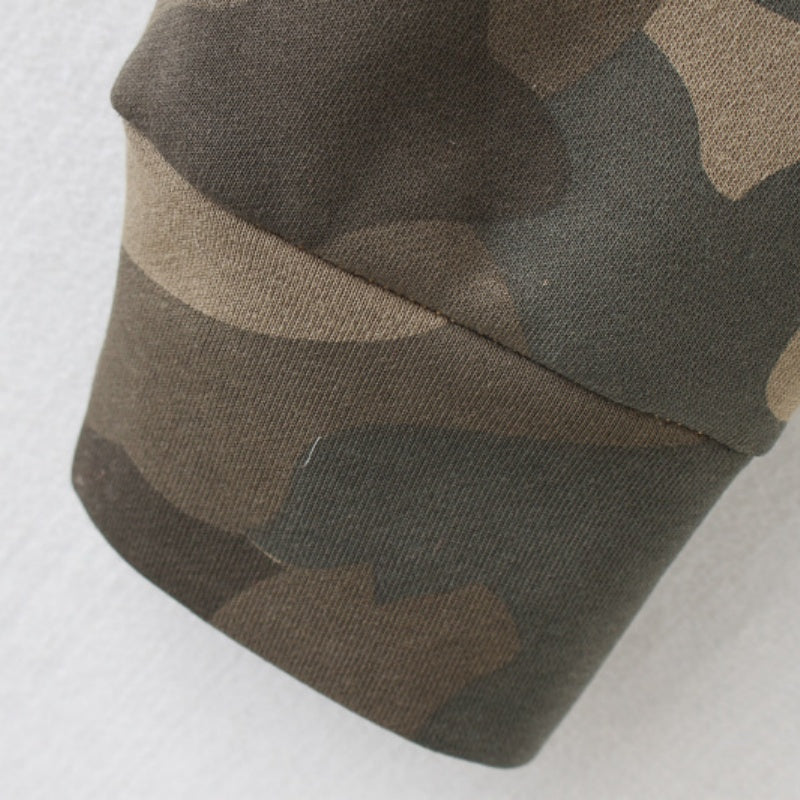 Camouflage Cropped Hoodie [NON-RETURNABLE]