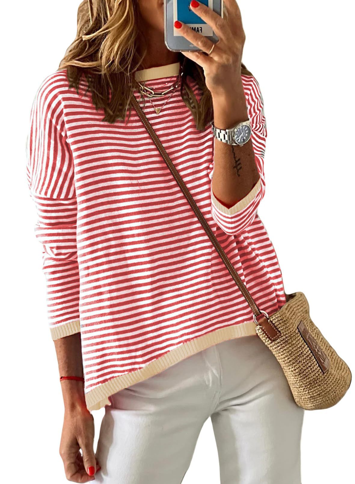 Striped Knit Pullover