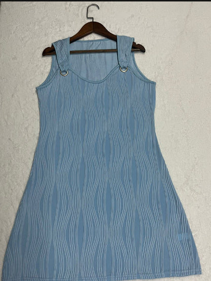 Sleeveless Pleated Mini Dress