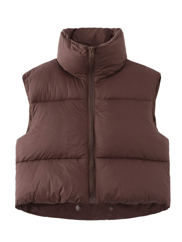 Cropped Puffer Vest