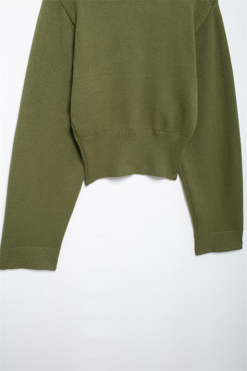 Classic Crewneck Cropped Sweater