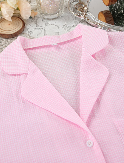 Feather-Trimmed Long Pajama Set