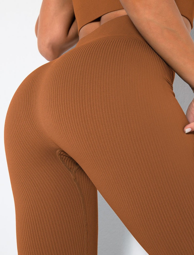 High-Waisted Ribbed Leggings