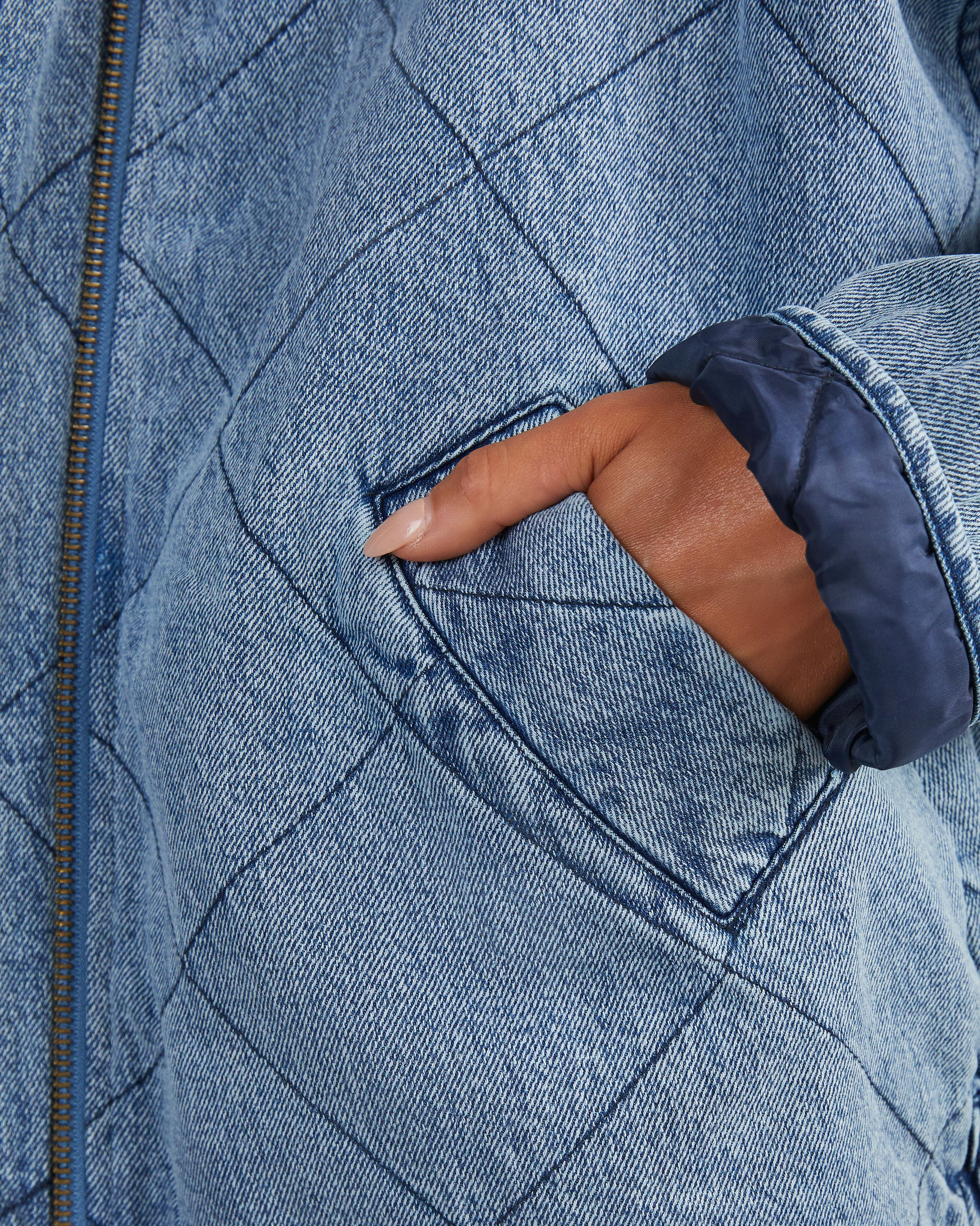 Quilted Denim Jacket