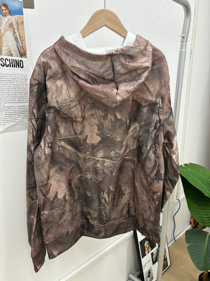 Oversized Camo Print Hoodie