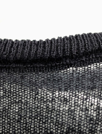 Sheer Fuzzy Knit Pullover