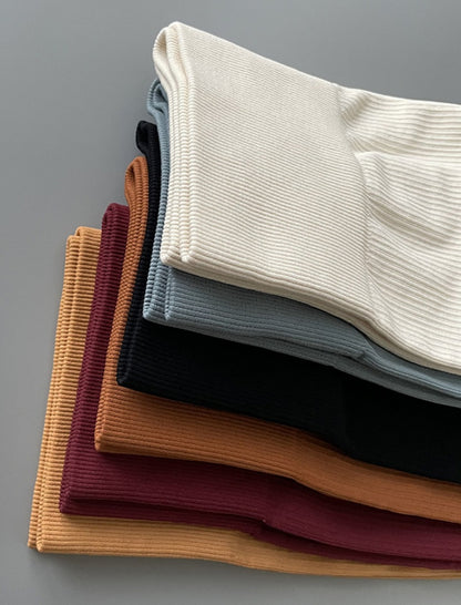 High-Waisted Ribbed Leggings