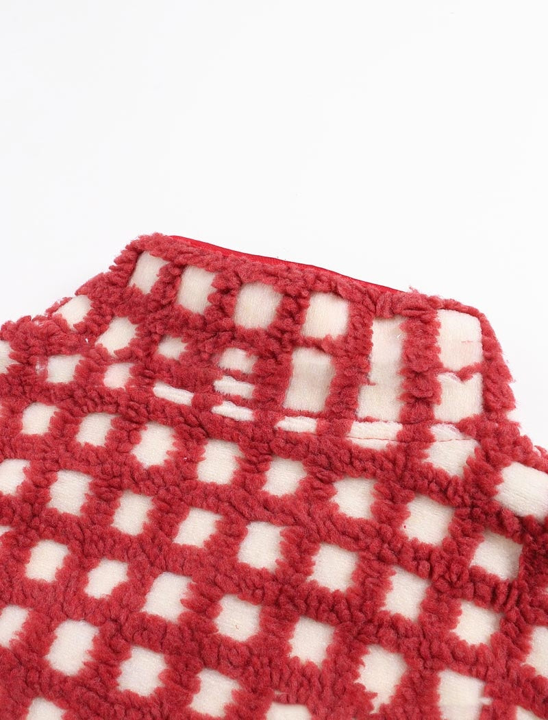 Checkered Pattern Knit Vest