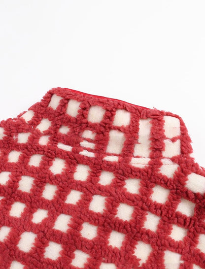 Checkered Pattern Knit Vest