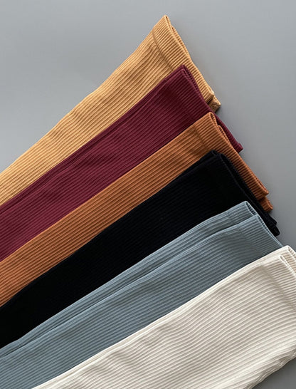 High-Waisted Ribbed Leggings