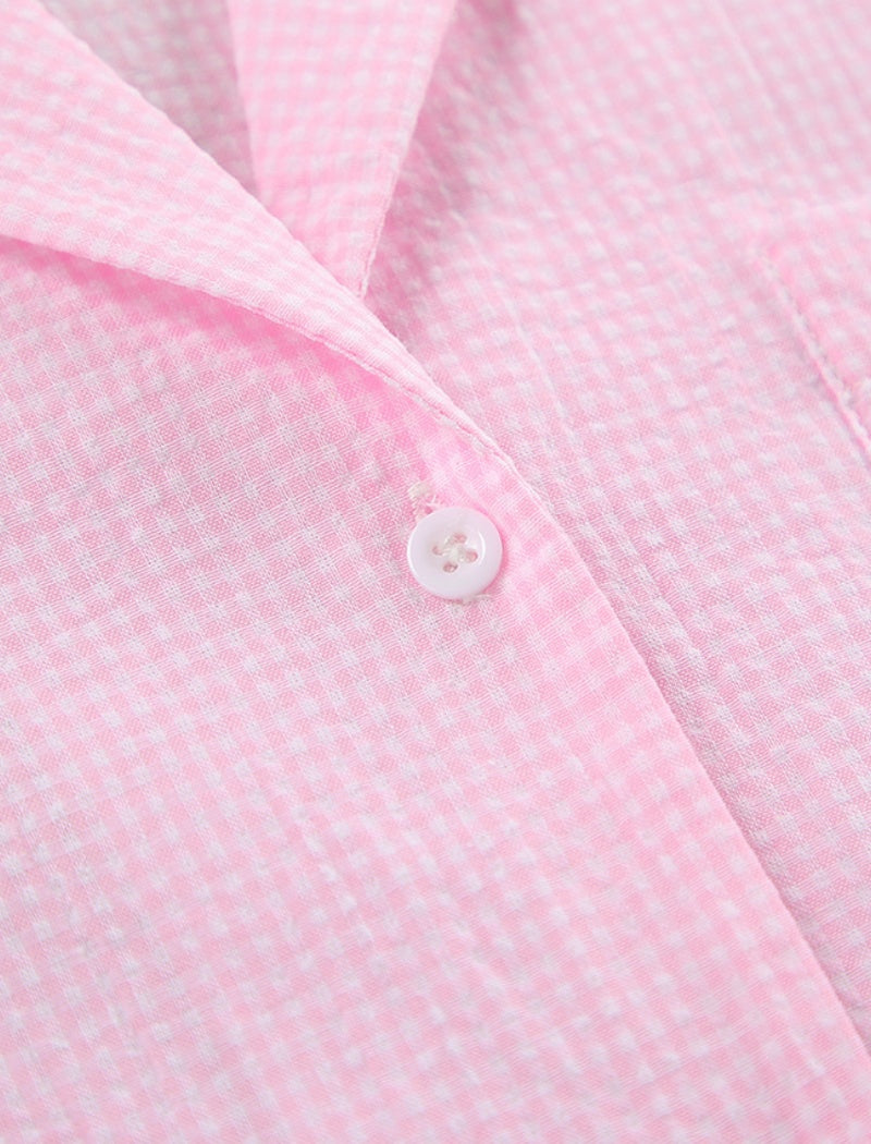 Feather-Trimmed Long Pajama Set