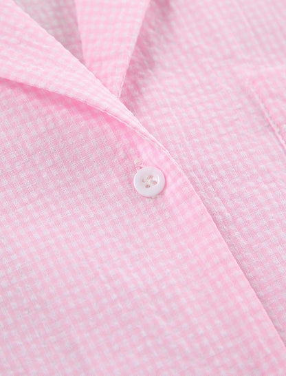 Feather-Trimmed Long Pajama Set