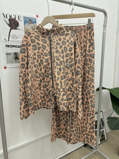 Relaxed Leopard Print Lounge Set