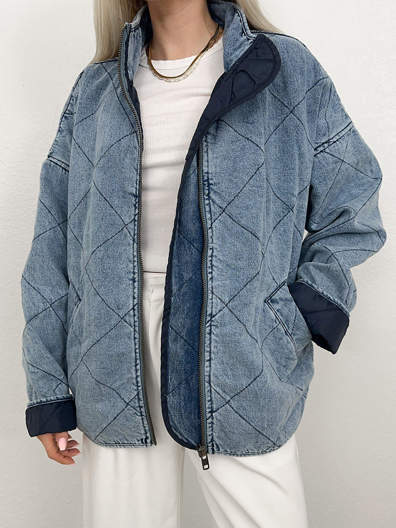 Quilted Denim Jacket