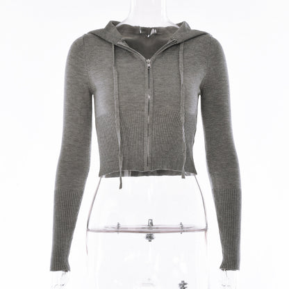 Ribbed Zip-Up Hoodie and Pants Set