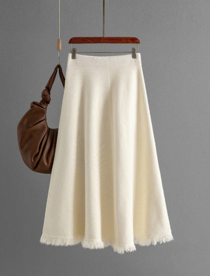 High-Waisted Flared A-Line Skirt