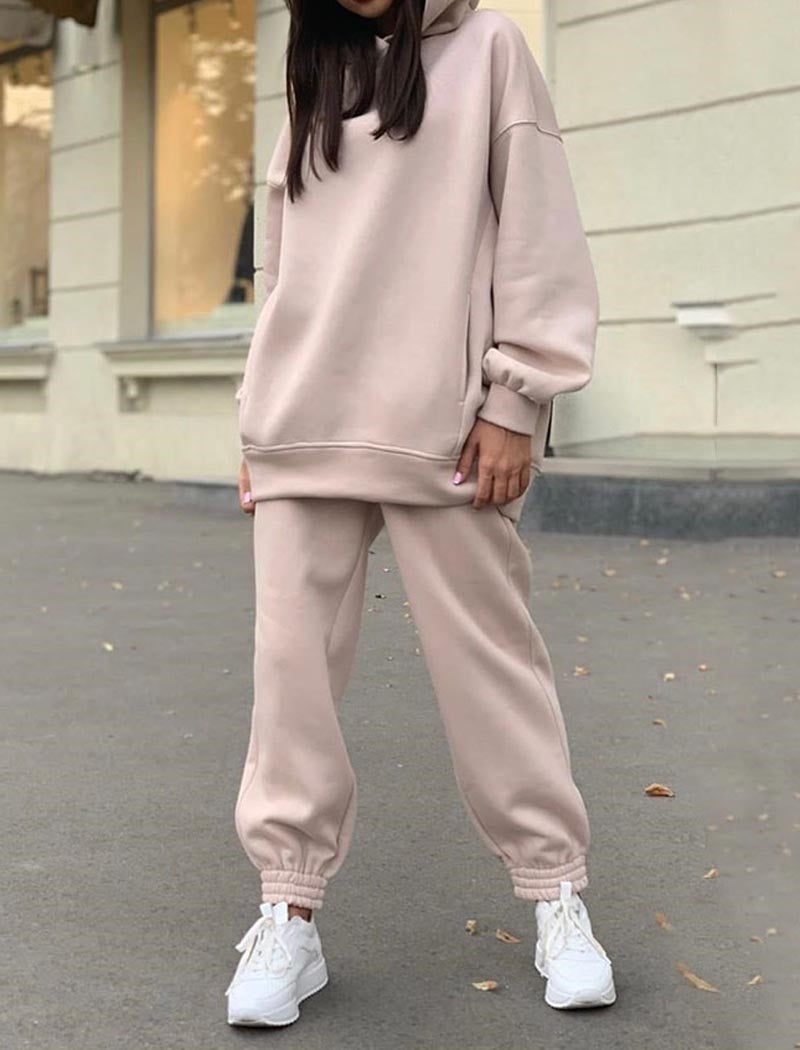 Oversized Hoodie and Joggers Two-Piece Set