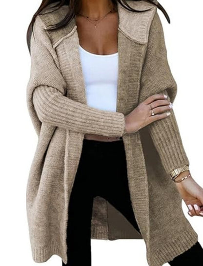 Two-Tone Open Front Cardigan