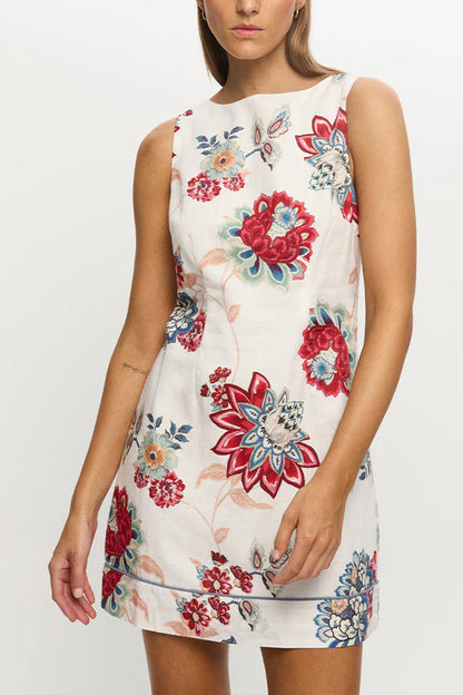Sleeveless Floral Mini Dress