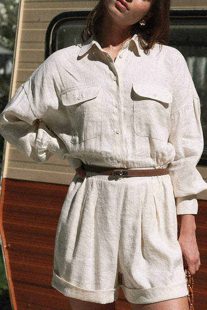 Utility Style Long Sleeve Romper