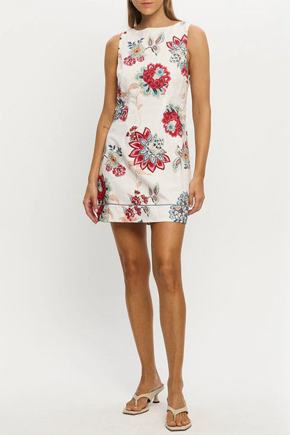 Sleeveless Floral Mini Dress