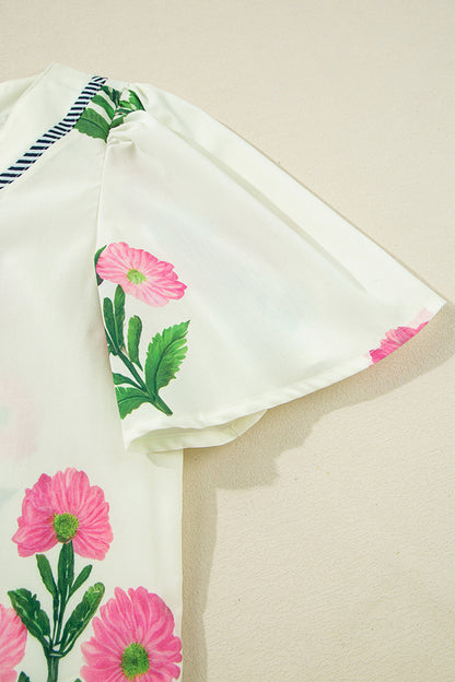 Floral Embroidered Babydoll Dress