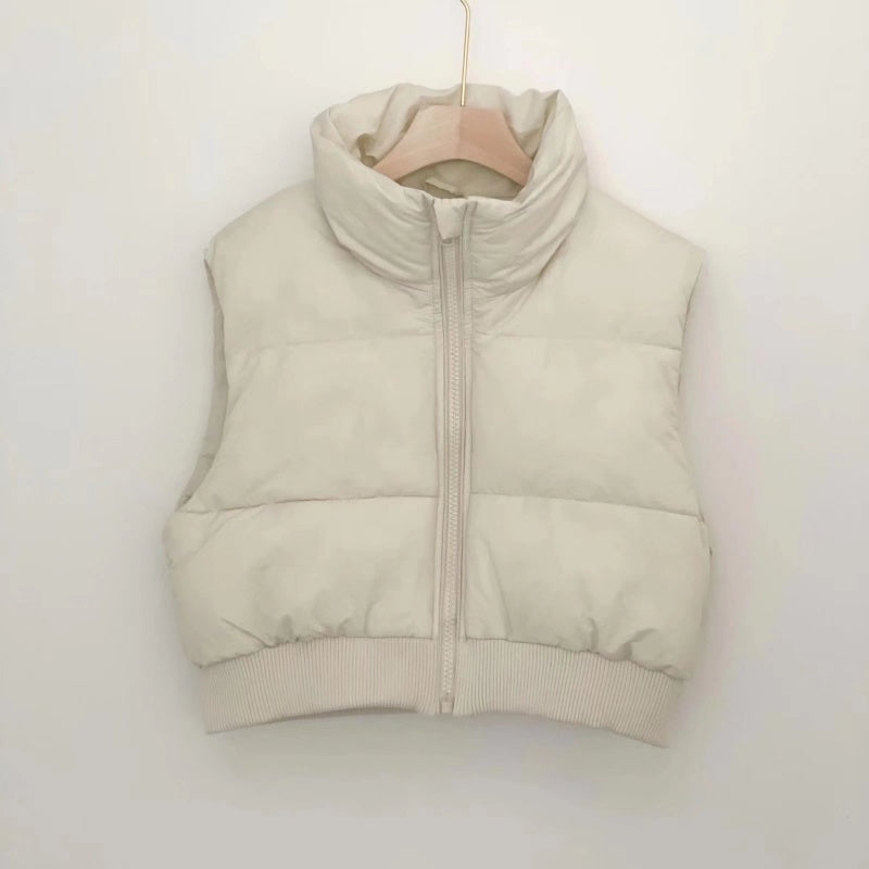 Cropped Puffer Vest