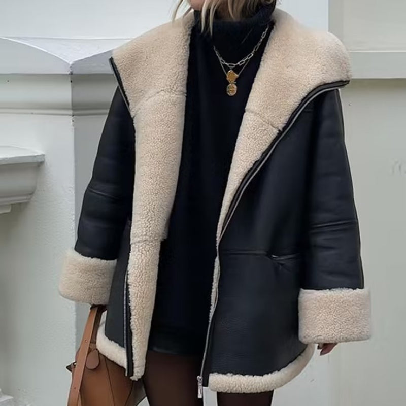 Faux Shearling Lined Jacket